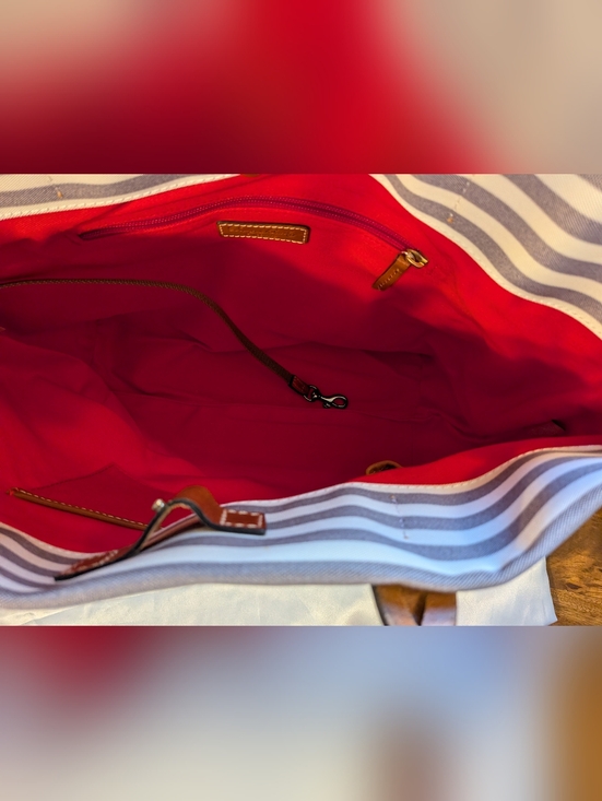 Dooney & Bourke Sullivan Canvas  Shopper Pink / Grey / White NWT - Picture 10 of 10